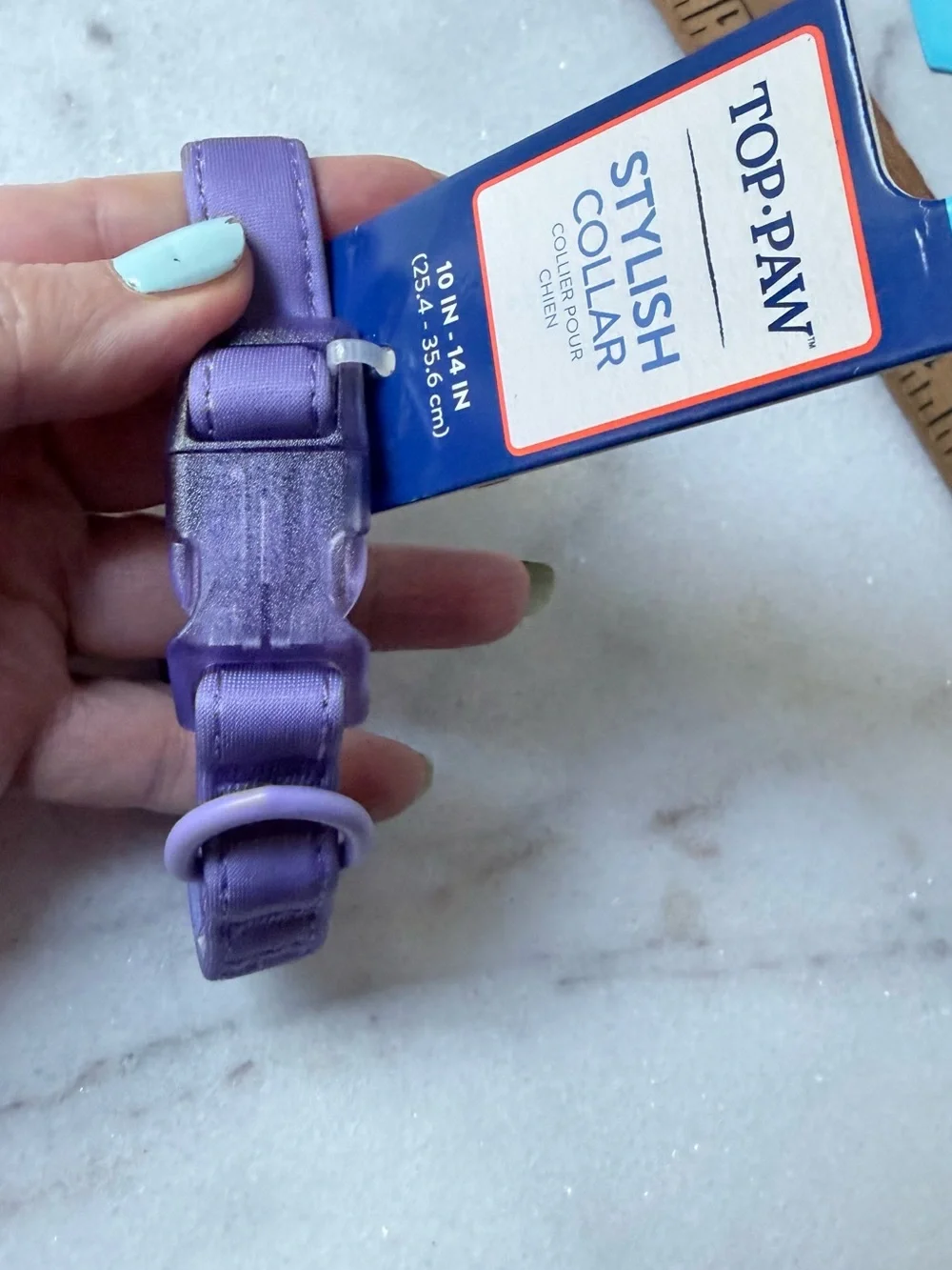 Top Paw Lavender Small Dog Collar - Chic Lavender Shade
